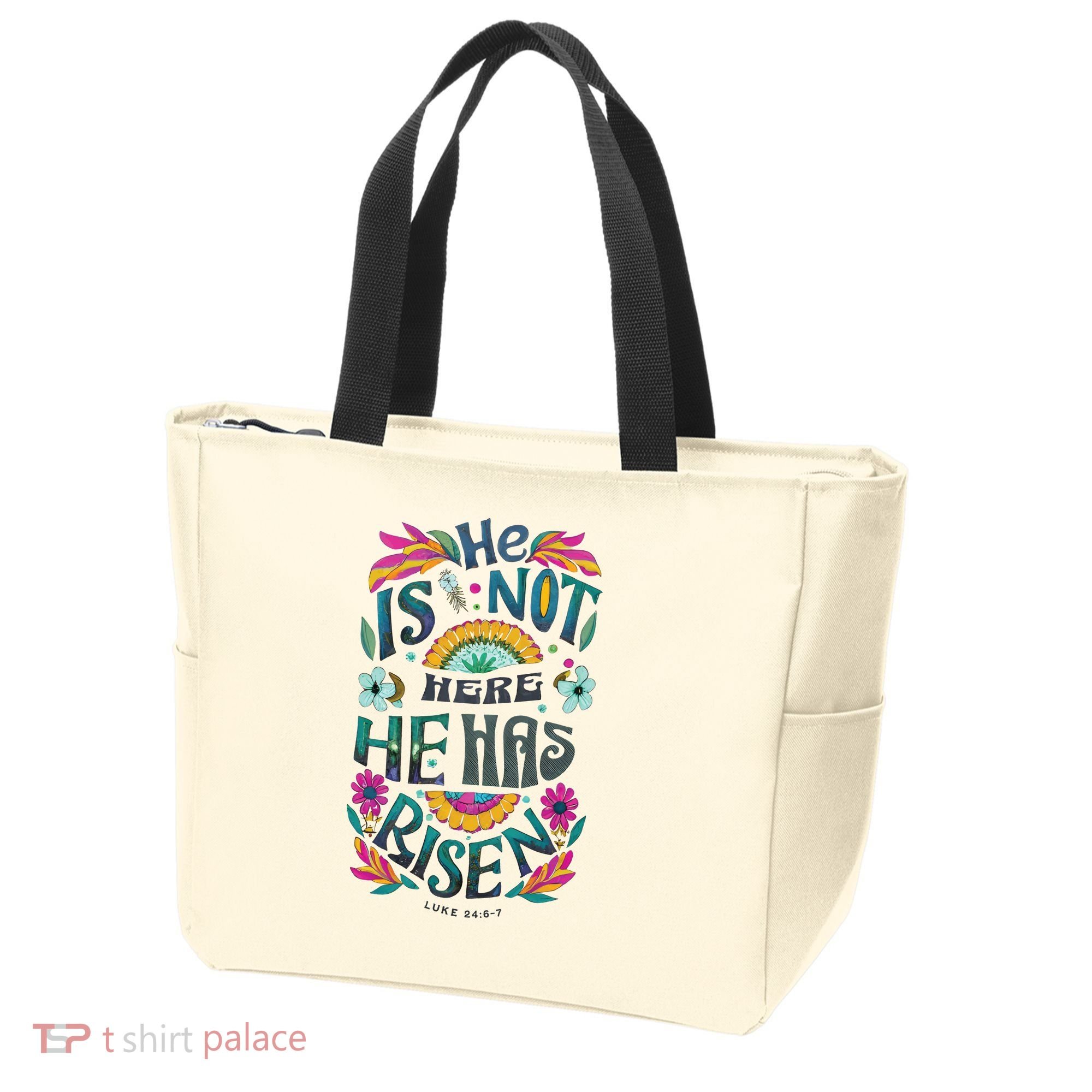 Risen Resurrection Sunday Easter Christian Tote Bag