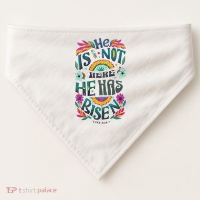 Risen Resurrection Sunday Easter Christian USA-Made Doggie Bandana