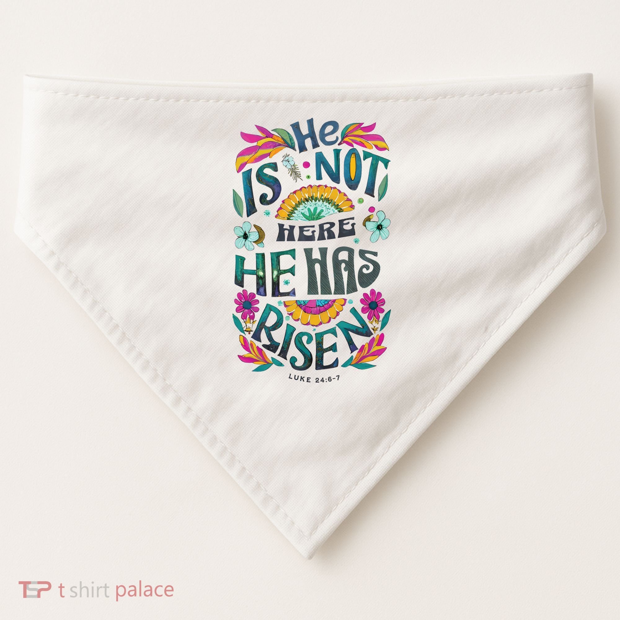 Risen Resurrection Sunday Easter Christian USA-Made Doggie Bandana
