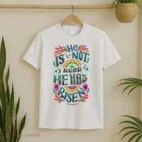 Risen Resurrection Sunday Easter Christian T-Shirt thumb 2