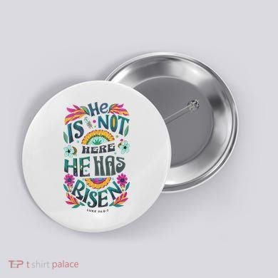 Risen Resurrection Sunday Easter Christian Button
