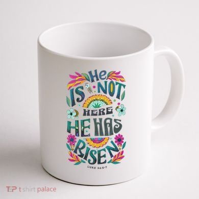 Risen Resurrection Sunday Easter Christian Coffee Mug back