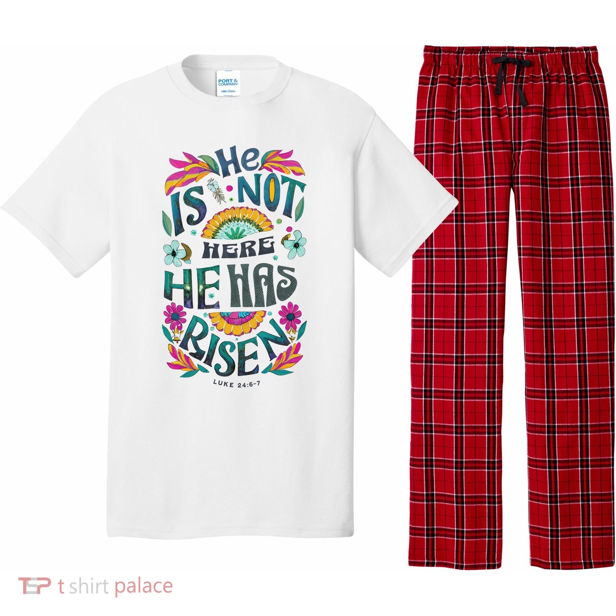 Risen Resurrection Sunday Easter Christian Pajama Set