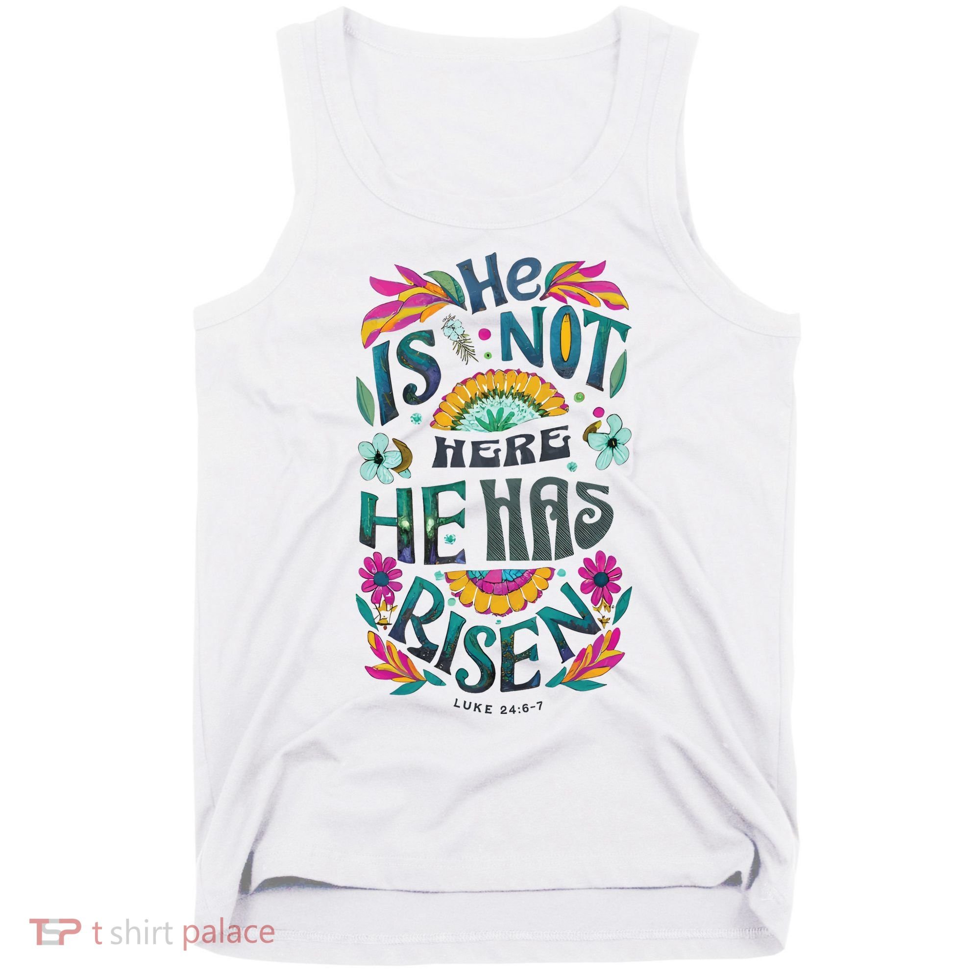 Risen Resurrection Sunday Easter Christian Tank Top