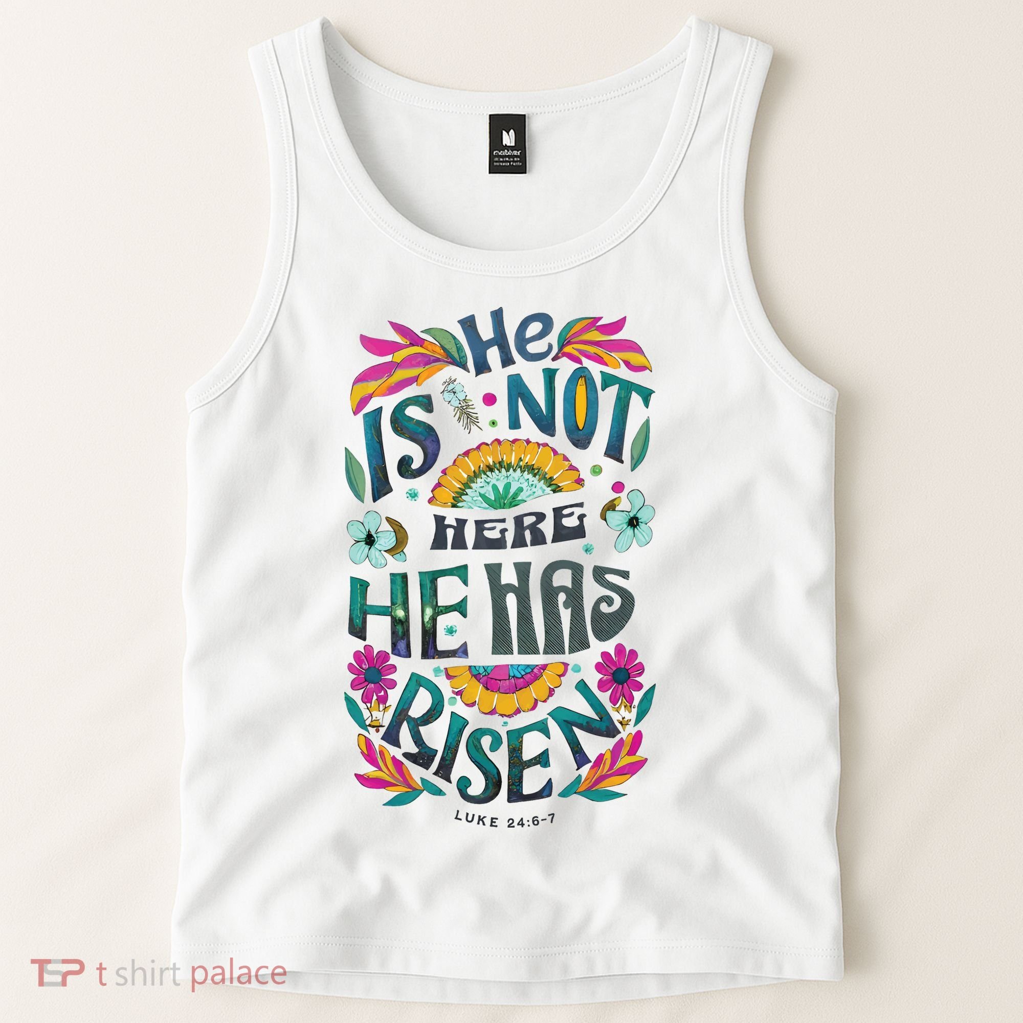 Risen Resurrection Sunday Easter Christian Tank Top