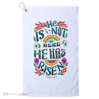 Risen Resurrection Sunday Easter Christian Golf Towel