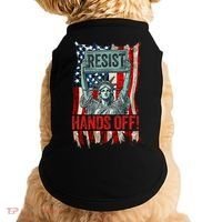 Resist Resistance Statue Of Liberty Hands Off Protest Retro Doggie Tank thumb 0