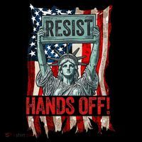 Resist Resistance Statue Of Liberty Hands Off Protest Retro Coffee Mug thumb 5