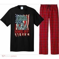 Resist Resistance Statue Of Liberty Hands Off Protest Retro Pajama Set thumb 0