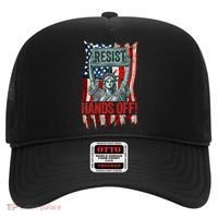 Resist Resistance Statue Of Liberty Hands Off Protest Retro Hat thumb 0