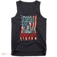 Resist Resistance Statue Of Liberty Hands Off Protest Retro Tank Top thumb 0