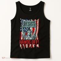 Resist Resistance Statue Of Liberty Hands Off Protest Retro Tank Top thumb 2