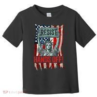 Resist Resistance Statue Of Liberty Hands Off Protest Retro Toddler T-Shirt thumb 0