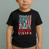 Resist Resistance Statue Of Liberty Hands Off Protest Retro Toddler T-Shirt thumb 2