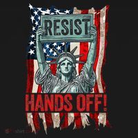 Resist Resistance Statue Of Liberty Hands Off Protest Retro Visor thumb 3