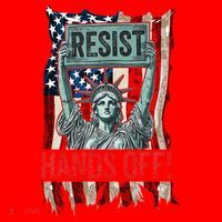 Resist Resistance Statue Of Liberty Hands Off Protest Retro Santa Hat thumb 1