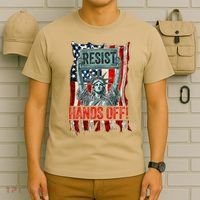 Resist Resistance Statue Of Liberty Hands Off Protest Retro T-Shirt thumb 6