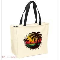 Rasta Reggae Sunset One Love Rastafari Jamaican Tote Bag thumb 2