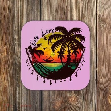 Rasta Reggae Sunset One Love Rastafari Jamaican Coaster