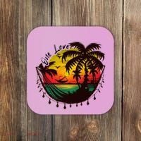 Rasta Reggae Sunset One Love Rastafari Jamaican Coaster thumb 0