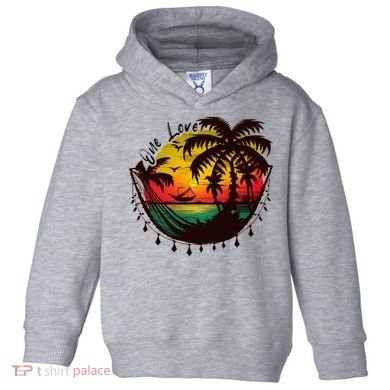 Rasta Reggae Sunset One Love Rastafari Jamaican Toddler Hoodie
