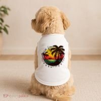 Rasta Reggae Sunset One Love Rastafari Jamaican Doggie Tank thumb 2