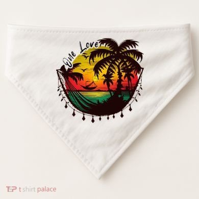 Rasta Reggae Sunset One Love Rastafari Jamaican USA-Made Doggie Bandana
