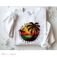 Rasta Reggae Sunset One Love Rastafari Jamaican Sweatshirt thumb 2