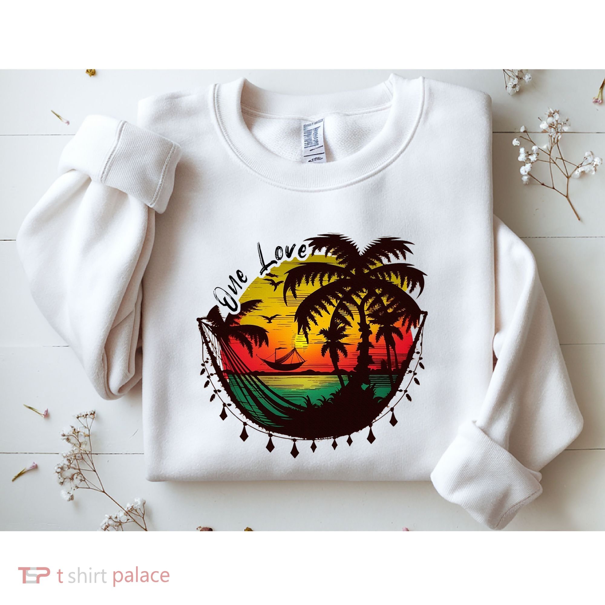 Rasta Reggae Sunset One Love Rastafari Jamaican Sweatshirt