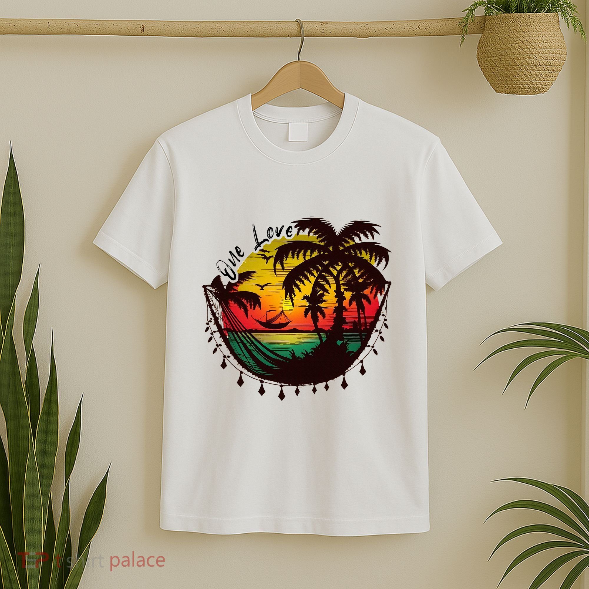 Rasta Reggae Sunset One Love Rastafari Jamaican T-Shirt
