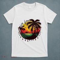 Rasta Reggae Sunset One Love Rastafari Jamaican T-Shirt thumb 5