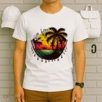 Rasta Reggae Sunset One Love Rastafari Jamaican T-Shirt thumb 6