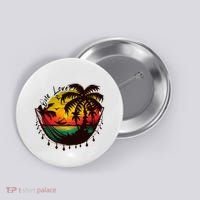 Rasta Reggae Sunset One Love Rastafari Jamaican Button thumb 0
