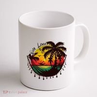 Rasta Reggae Sunset One Love Rastafari Jamaican Coffee Mug thumb 1