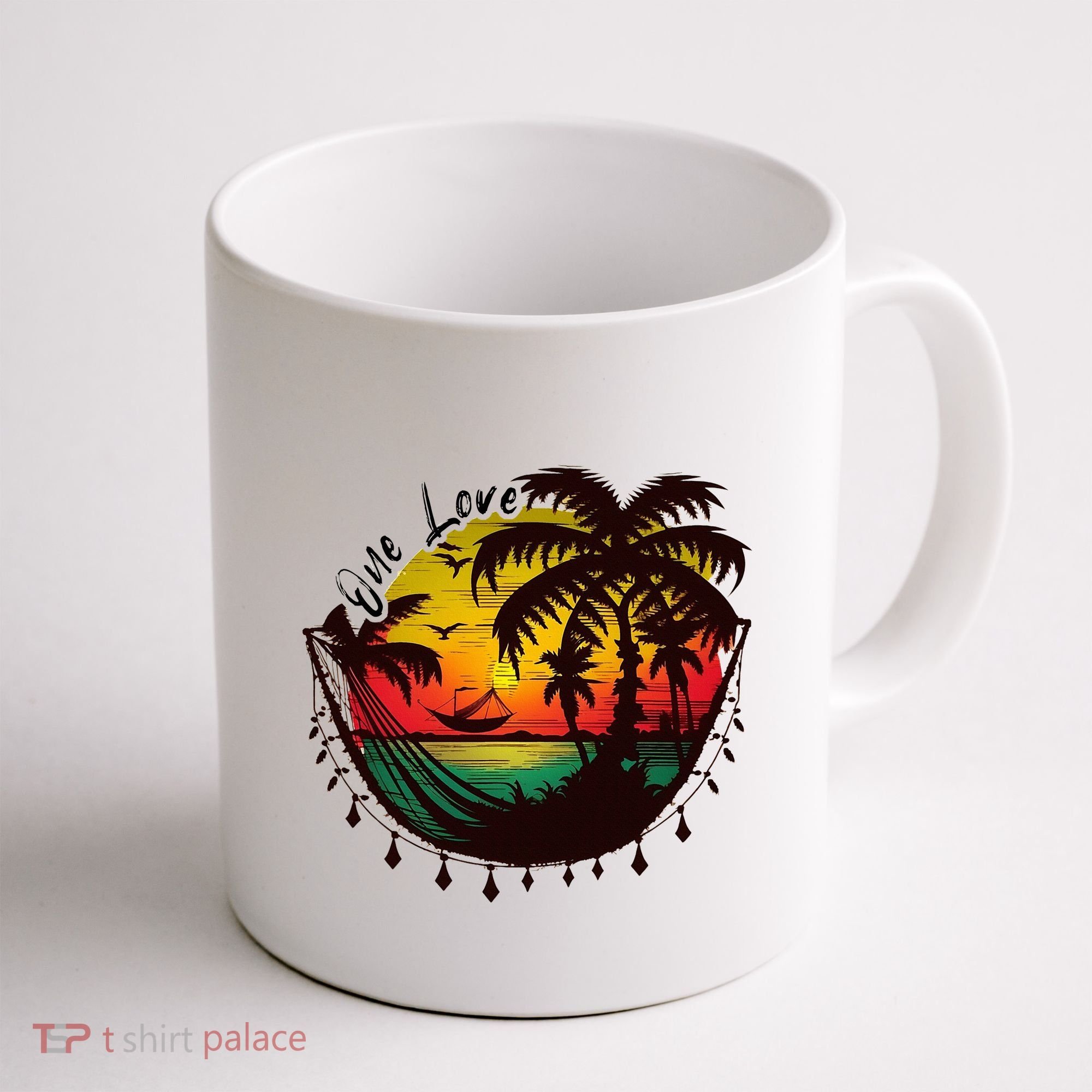 Rasta Reggae Sunset One Love Rastafari Jamaican Coffee Mug