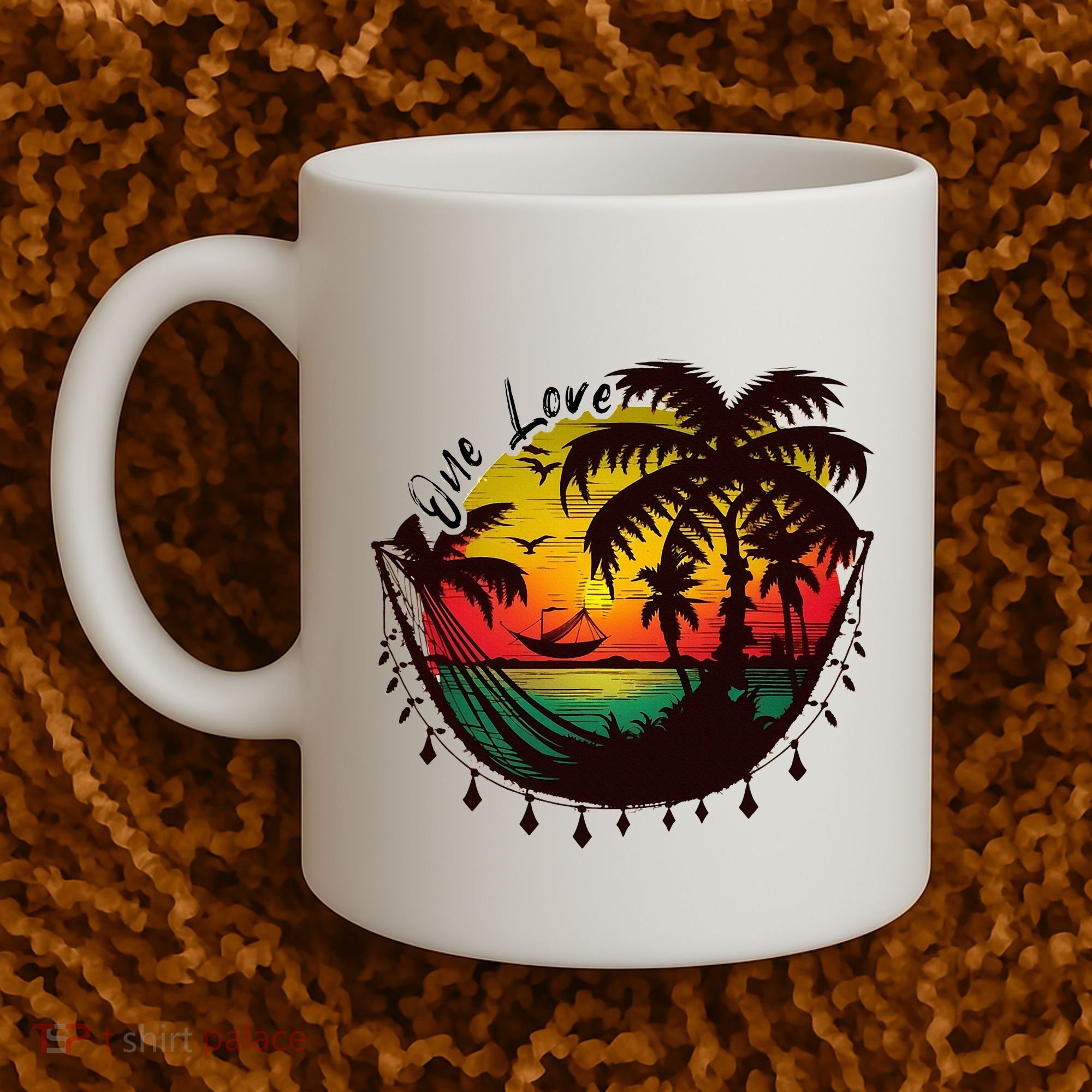 Rasta Reggae Sunset One Love Rastafari Jamaican Coffee Mug