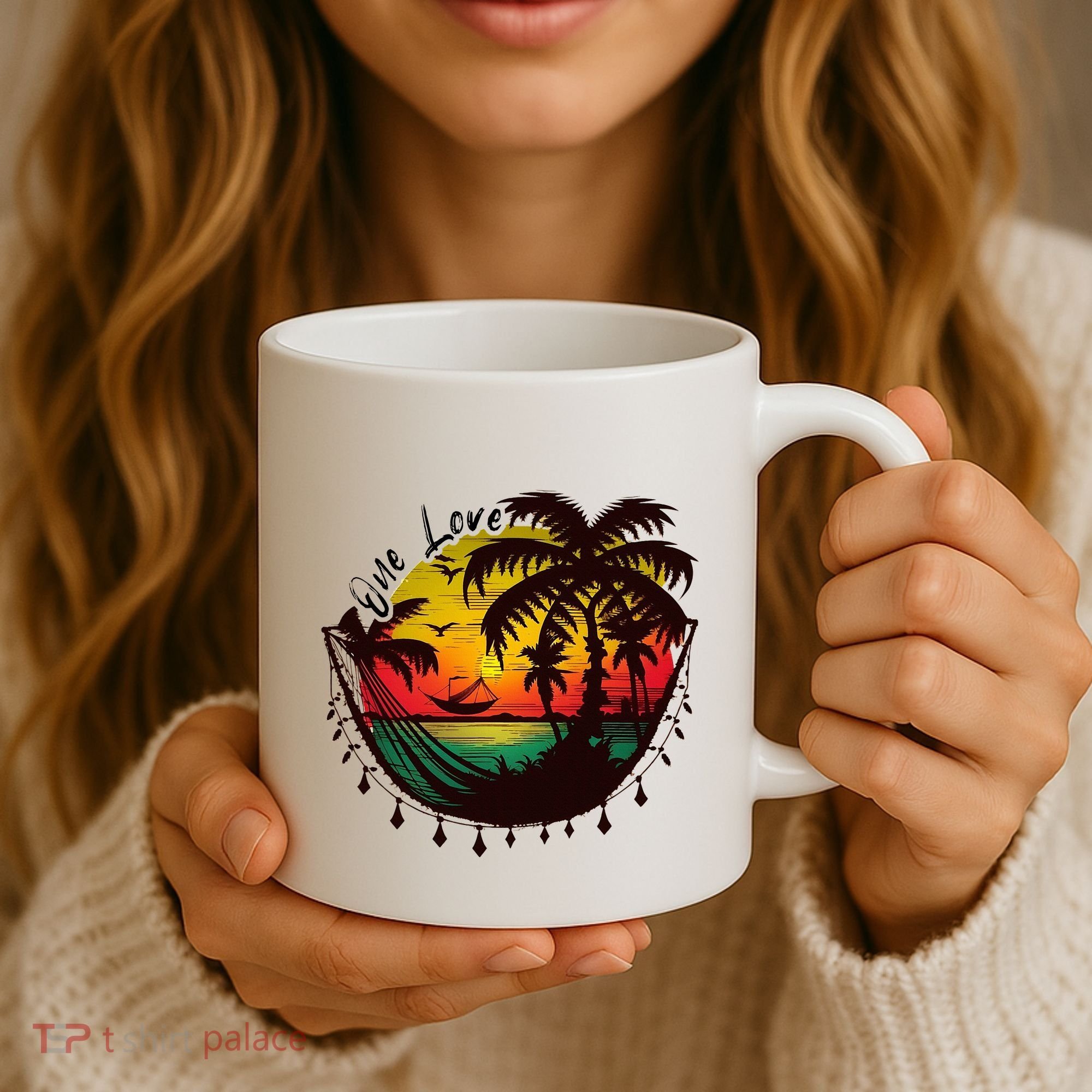 Rasta Reggae Sunset One Love Rastafari Jamaican Coffee Mug