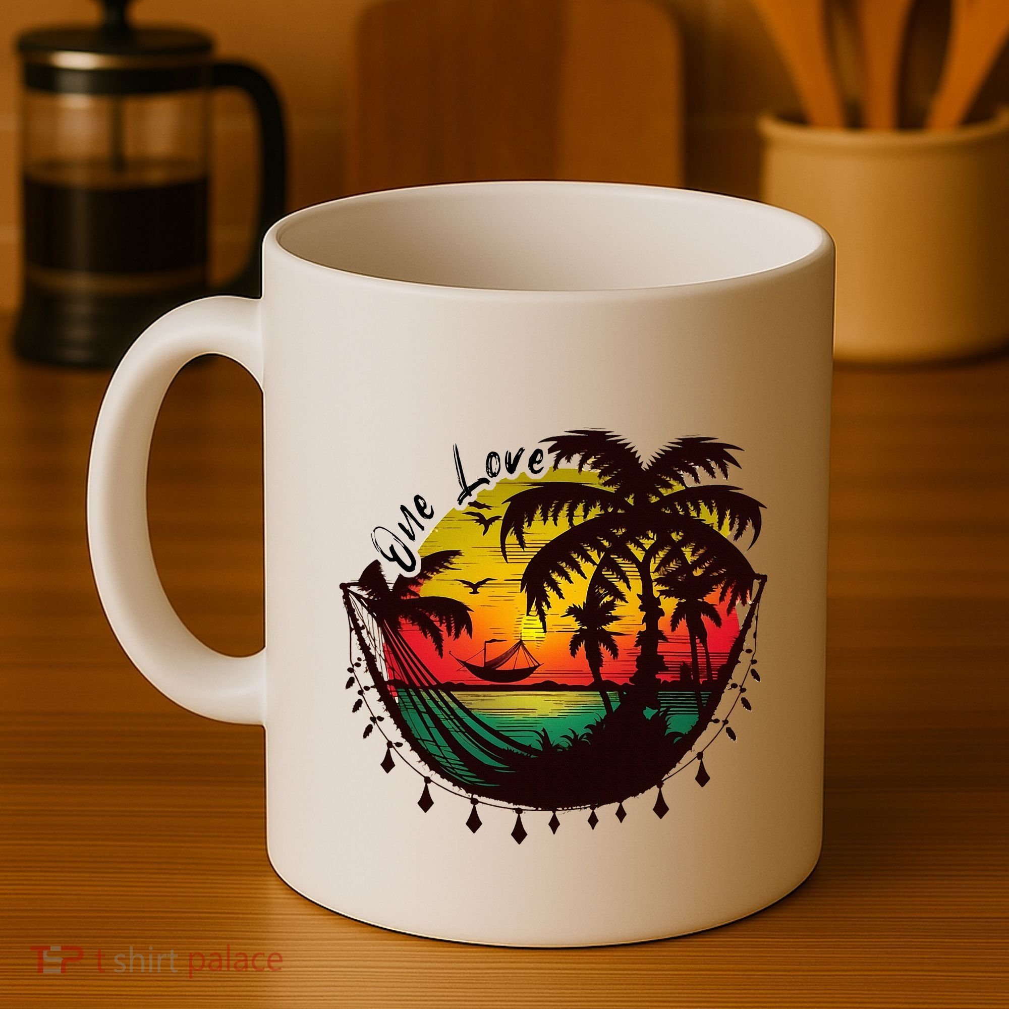 Rasta Reggae Sunset One Love Rastafari Jamaican Coffee Mug