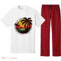 Rasta Reggae Sunset One Love Rastafari Jamaican Pajama Set thumb 0