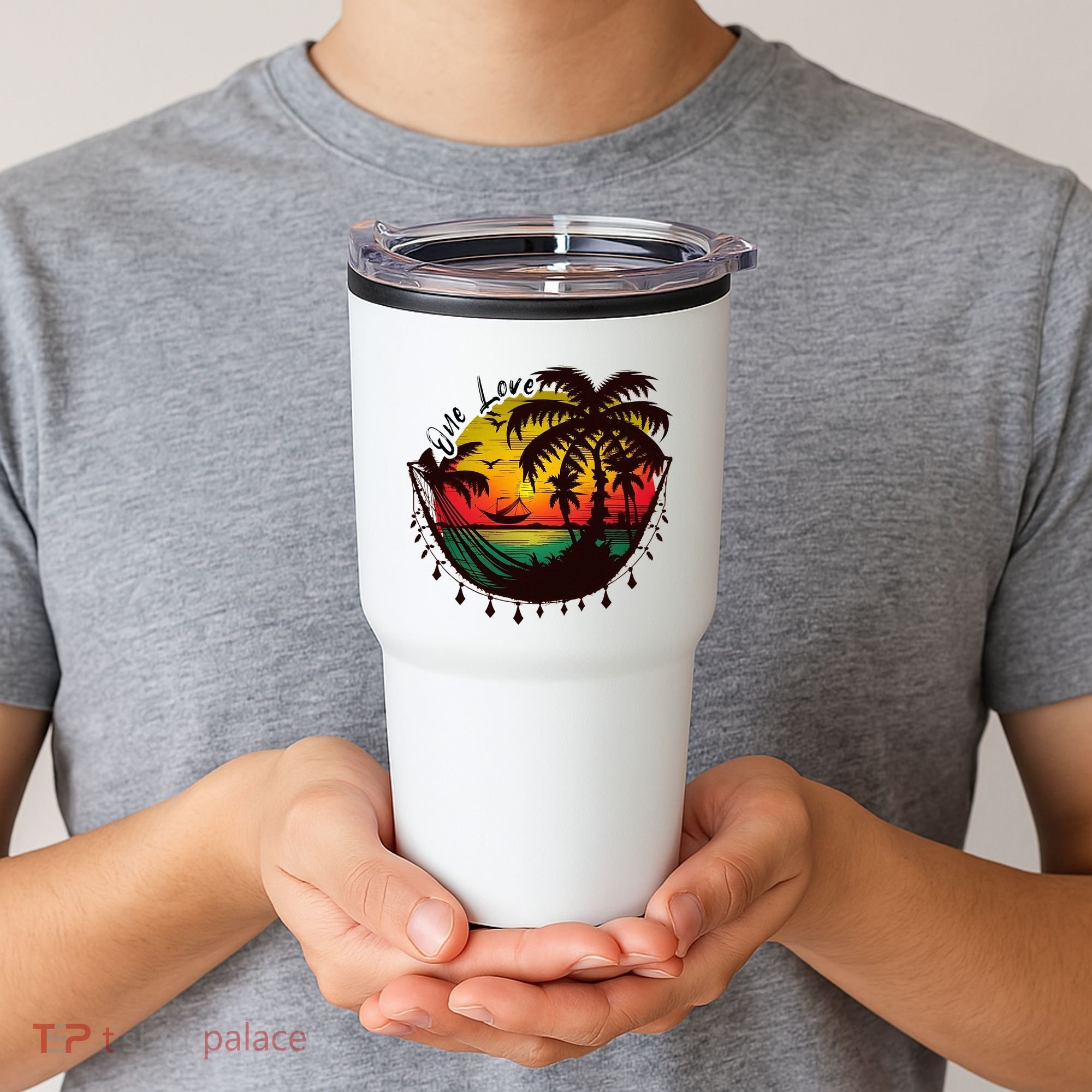 Rasta Reggae Sunset One Love Rastafari Jamaican Tumbler