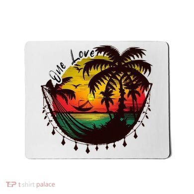 Rasta Reggae Sunset One Love Rastafari Jamaican Mousepad