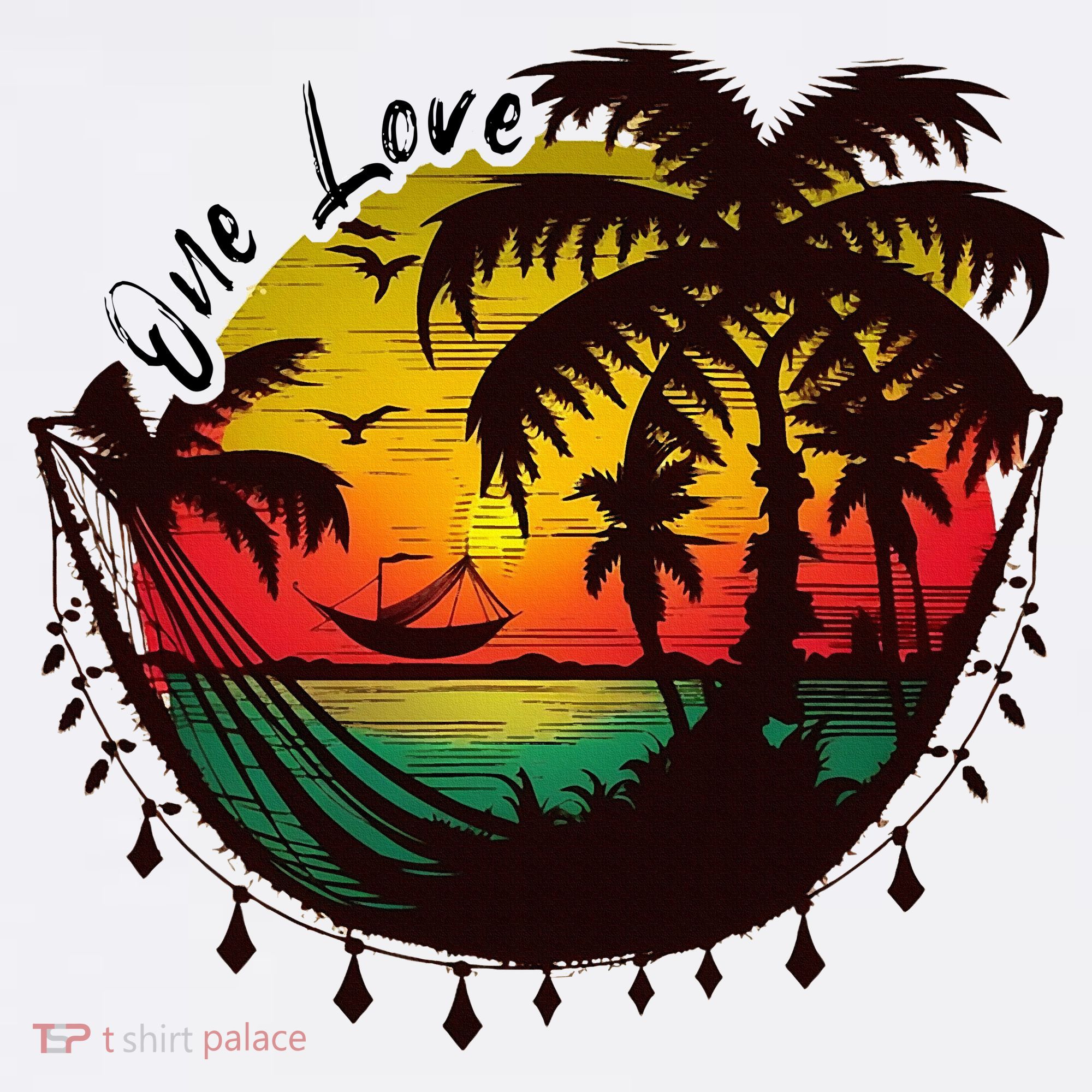Rasta Reggae Sunset One Love Rastafari Jamaican Ornament