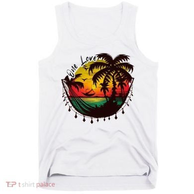 Rasta Reggae Sunset One Love Rastafari Jamaican Tank Top