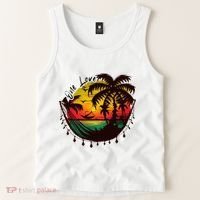 Rasta Reggae Sunset One Love Rastafari Jamaican Tank Top thumb 2