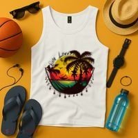 Rasta Reggae Sunset One Love Rastafari Jamaican Tank Top thumb 4