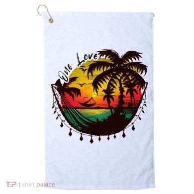 Rasta Reggae Sunset One Love Rastafari Jamaican Golf Towel