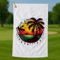 Rasta Reggae Sunset One Love Rastafari Jamaican Golf Towel thumb 1