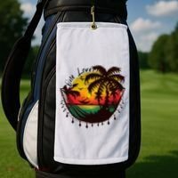 Rasta Reggae Sunset One Love Rastafari Jamaican Golf Towel thumb 2