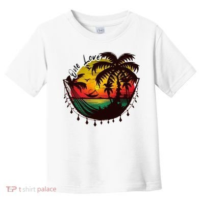 Rasta Reggae Sunset One Love Rastafari Jamaican Toddler T-Shirt
