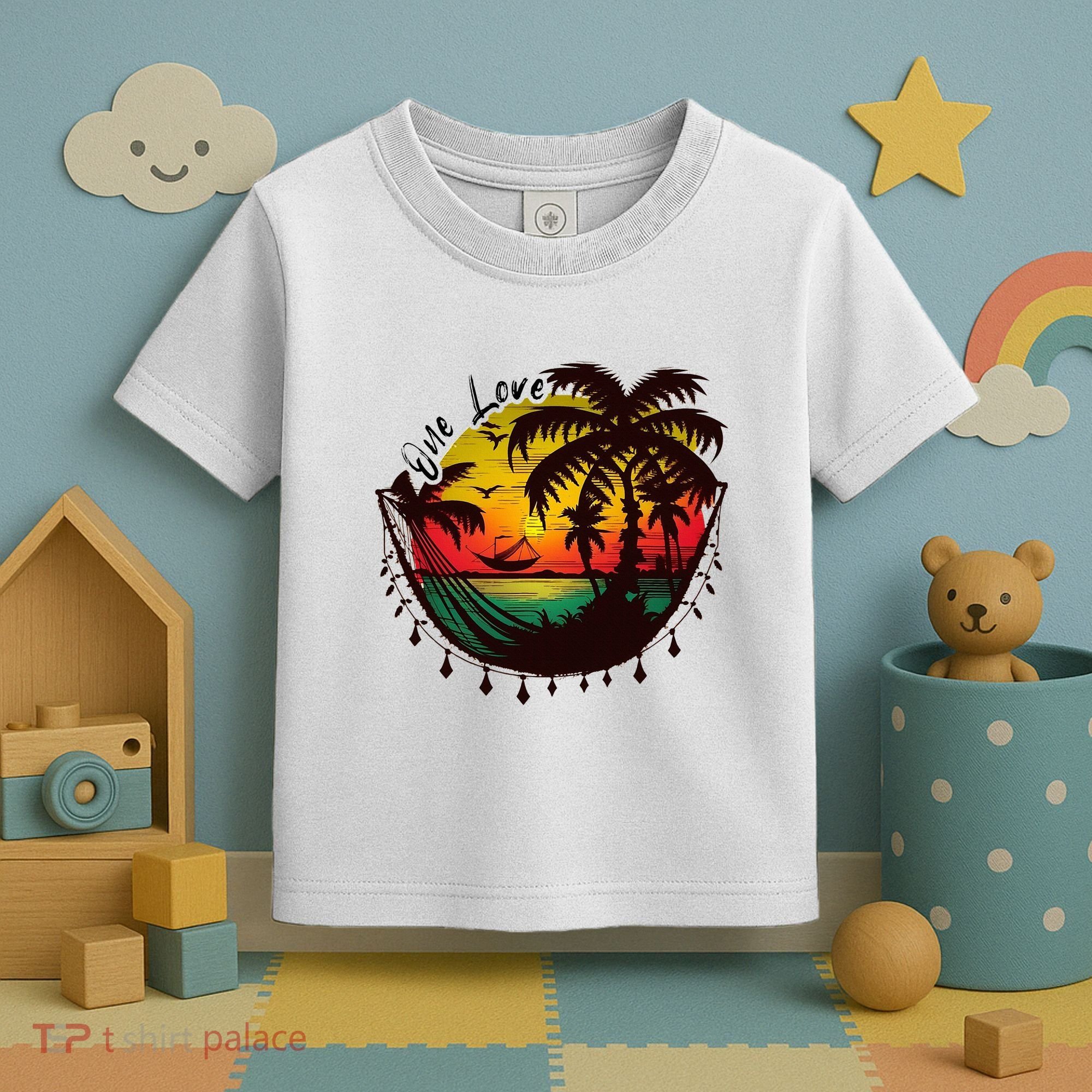 Rasta Reggae Sunset One Love Rastafari Jamaican Toddler T-Shirt
